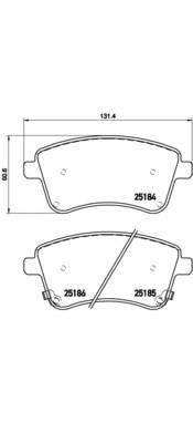 BREMBO P 30 064 Комплект гальмівних колодок,