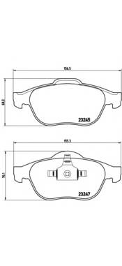 BREMBO P 68 040 Комплект тормозных колодок,