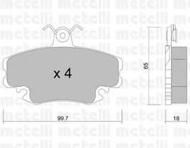 METELLI 22-0120-0 Комплект тормозных колодок,