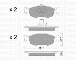 METELLI 22-0274-3 Комплект гальмівних колодок,