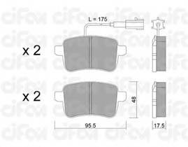 CIFAM 822-895-0 Комплект гальмівних колодок,