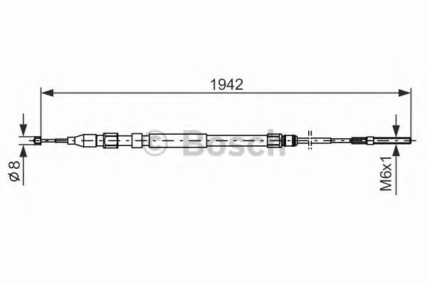 BOSCH 1 987 477 820 Трос, стоянкова гальмівна