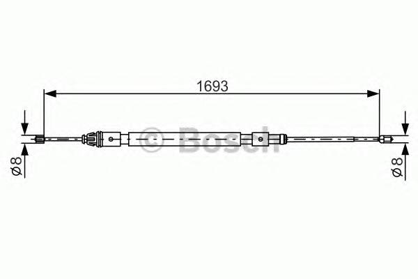 BOSCH 1 987 477 993 Трос, стояночная тормозная