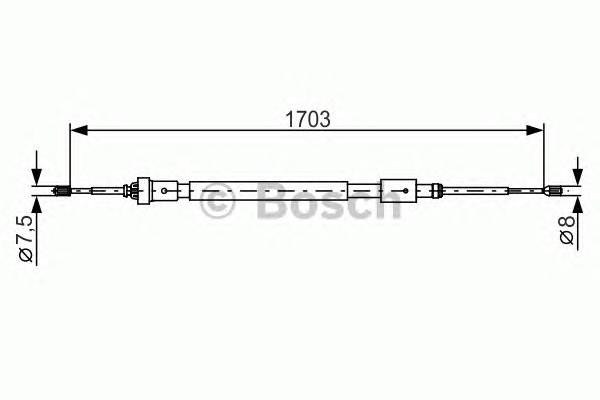 BOSCH 1 987 482 315 Трос, стояночная тормозная