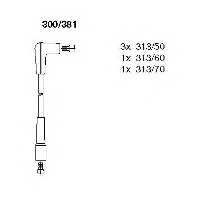 BREMI 300/381 Комплект проводов зажигания