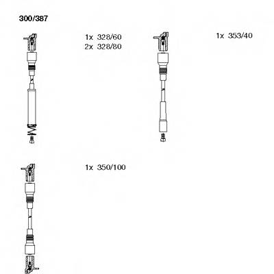 BREMI 300/387 Комплект проводов зажигания