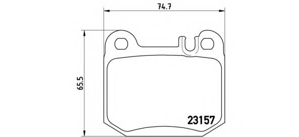 BREMBO P 50 043 Комплект тормозных колодок,