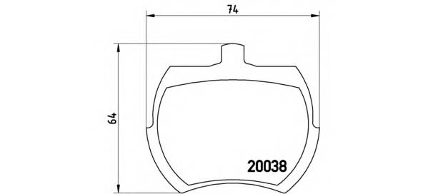 BREMBO P 52 002 Комплект гальмівних колодок,