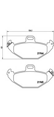 BREMBO P 68 021 Комплект гальмівних колодок,