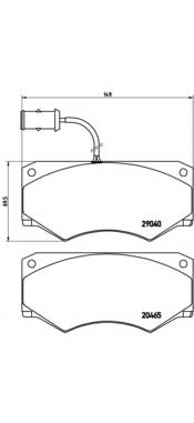 BREMBO P A6 005 Комплект гальмівних колодок,