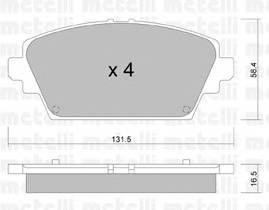 METELLI 22-0464-0 Комплект тормозных колодок,