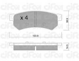 CIFAM 822-846-0 Комплект тормозных колодок,