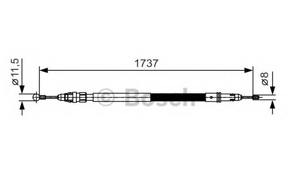 BOSCH 1 987 482 008 Трос, стояночная тормозная