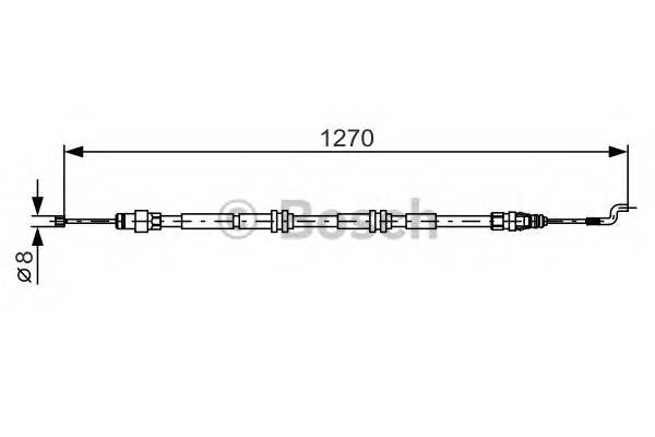 BOSCH 1 987 482 014 Трос, стоянкова гальмівна