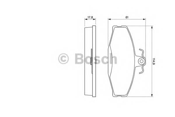 BOSCH 0 986 424 373 Комплект гальмівних колодок,