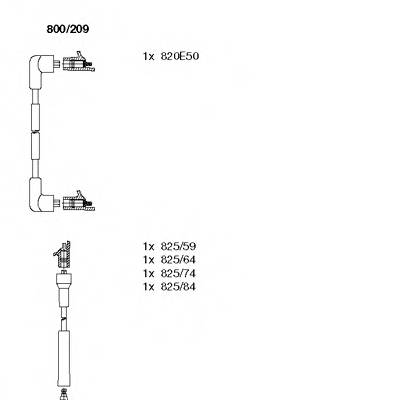 BREMI 800/209 Комплект проводов зажигания