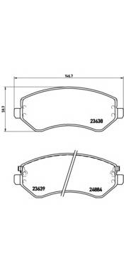 BREMBO P 37 007 Комплект гальмівних колодок,