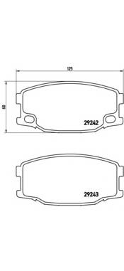 BREMBO P 54 035 Комплект гальмівних колодок,