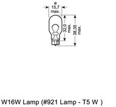 OSRAM 921 Лампа накаливания, фонарь