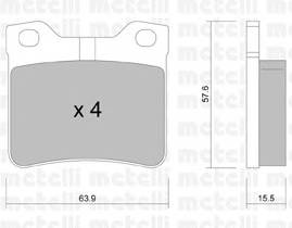 METELLI 22-0192-1 Комплект гальмівних колодок,