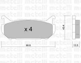 METELLI 22-0303-0 Комплект тормозных колодок,