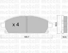 METELLI 22-0406-0 Комплект тормозных колодок,