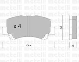 METELLI 22-0419-0 Комплект гальмівних колодок,