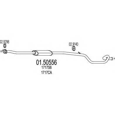 MTS 01.50556 Середній глушник вихлопних