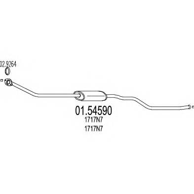 MTS 01.54590 Середній глушник вихлопних