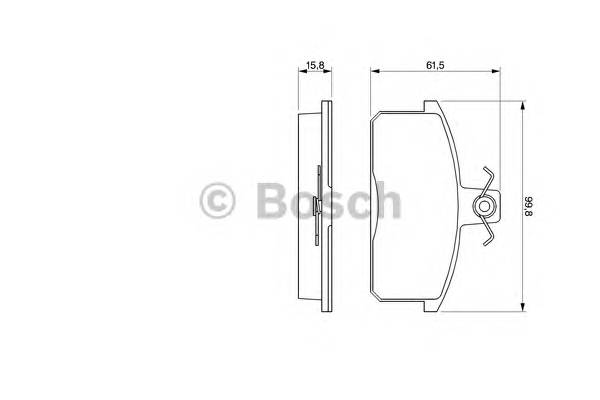 BOSCH 0 986 424 274 Комплект тормозных колодок,