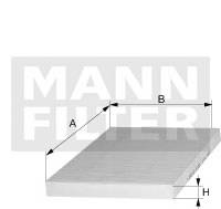 MANN-FILTER CUK 2622 Фильтр, воздух во