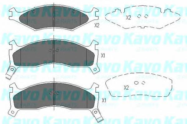 KAVO PARTS KBP-4008 Комплект тормозных колодок,