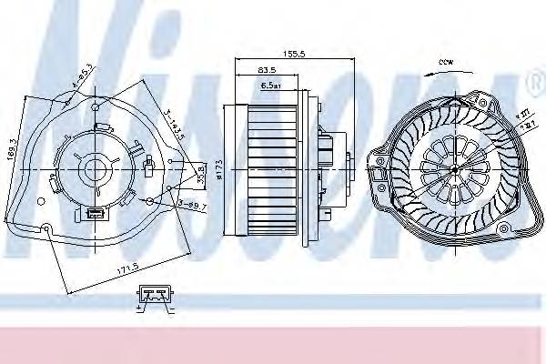 NISSENS 87020 Вентилятор салона