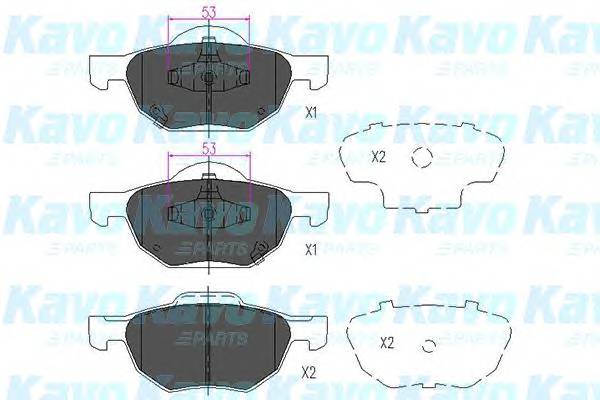 KAVO PARTS KBP-2036 Комплект тормозных колодок,