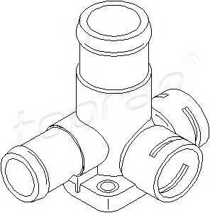 TOPRAN 101 456 Фланец охлаждающей жидкости