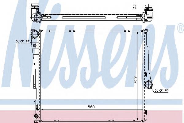 NISSENS 60803A Радиатор, охлаждение двигателя