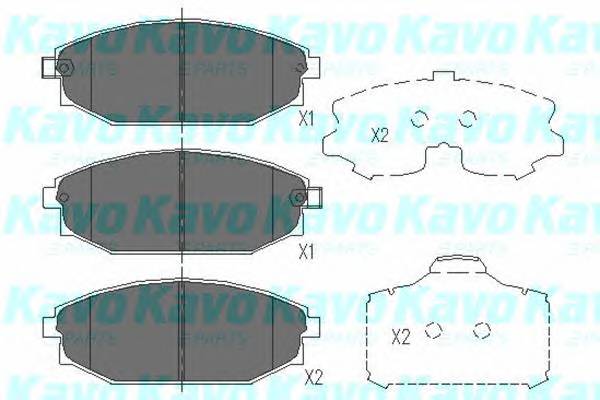 KAVO PARTS KBP-3014 Комплект гальмівних колодок,