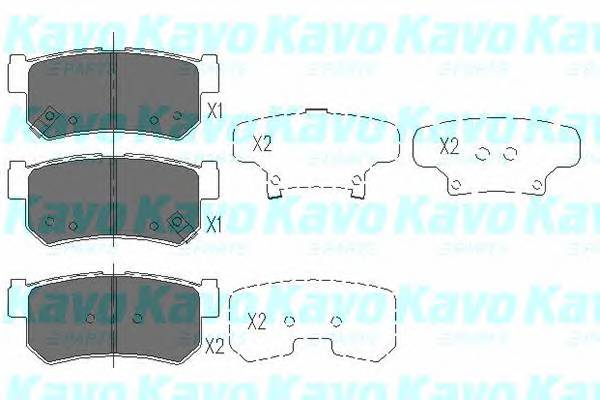 KAVO PARTS KBP-7501 Комплект тормозных колодок,