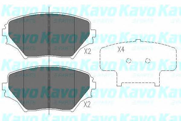 KAVO PARTS KBP-9011 Комплект гальмівних колодок,