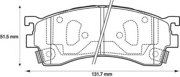 JURID 572434J Комплект гальмівних колодок,