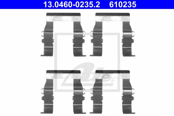 ATE 13.0460-0235.2 Комплектуючі, колодки дискового