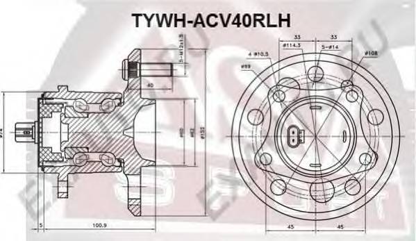 ASVA TYWHACV40RLH купити в Україні за вигідними цінами від компанії ULC
