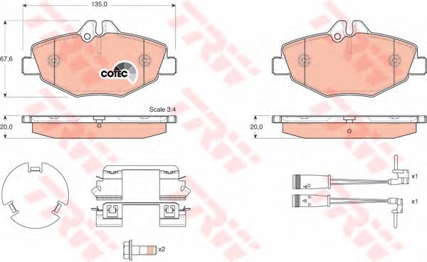 TRW GDB1542 купити в Україні за вигідними цінами від компанії ULC