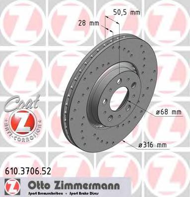 ZIMMERMANN 610.3706.52 купити в Україні за вигідними цінами від компанії ULC