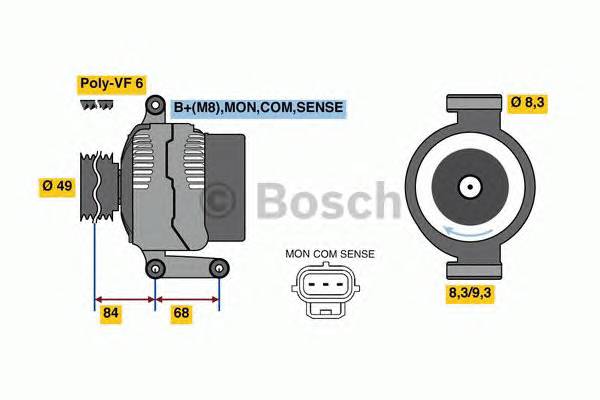 BOSCH 0 986 049 670 купити в Україні за вигідними цінами від компанії ULC