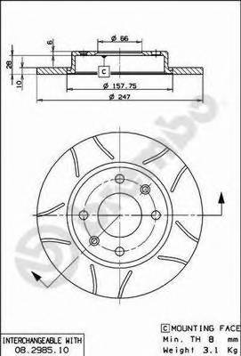 BREMBO 08.2985.75 купить в Украине по выгодным ценам от компании ULC