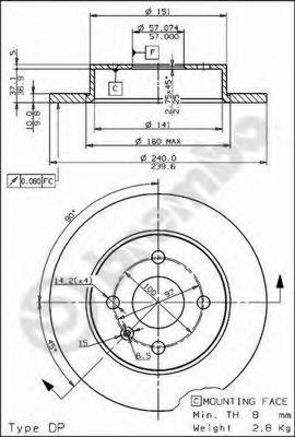 BREMBO 08.7626.11 купить в Украине по выгодным ценам от компании ULC