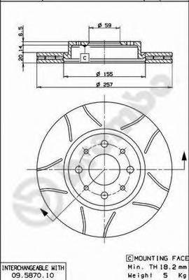 BREMBO 09.5870.75 купити в Україні за вигідними цінами від компанії ULC