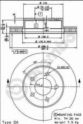 BREMBO 09.8864.11 купити в Україні за вигідними цінами від компанії ULC