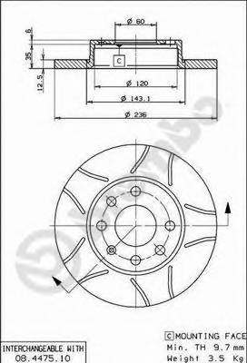 BREMBO 08.4475.75 купить в Украине по выгодным ценам от компании ULC